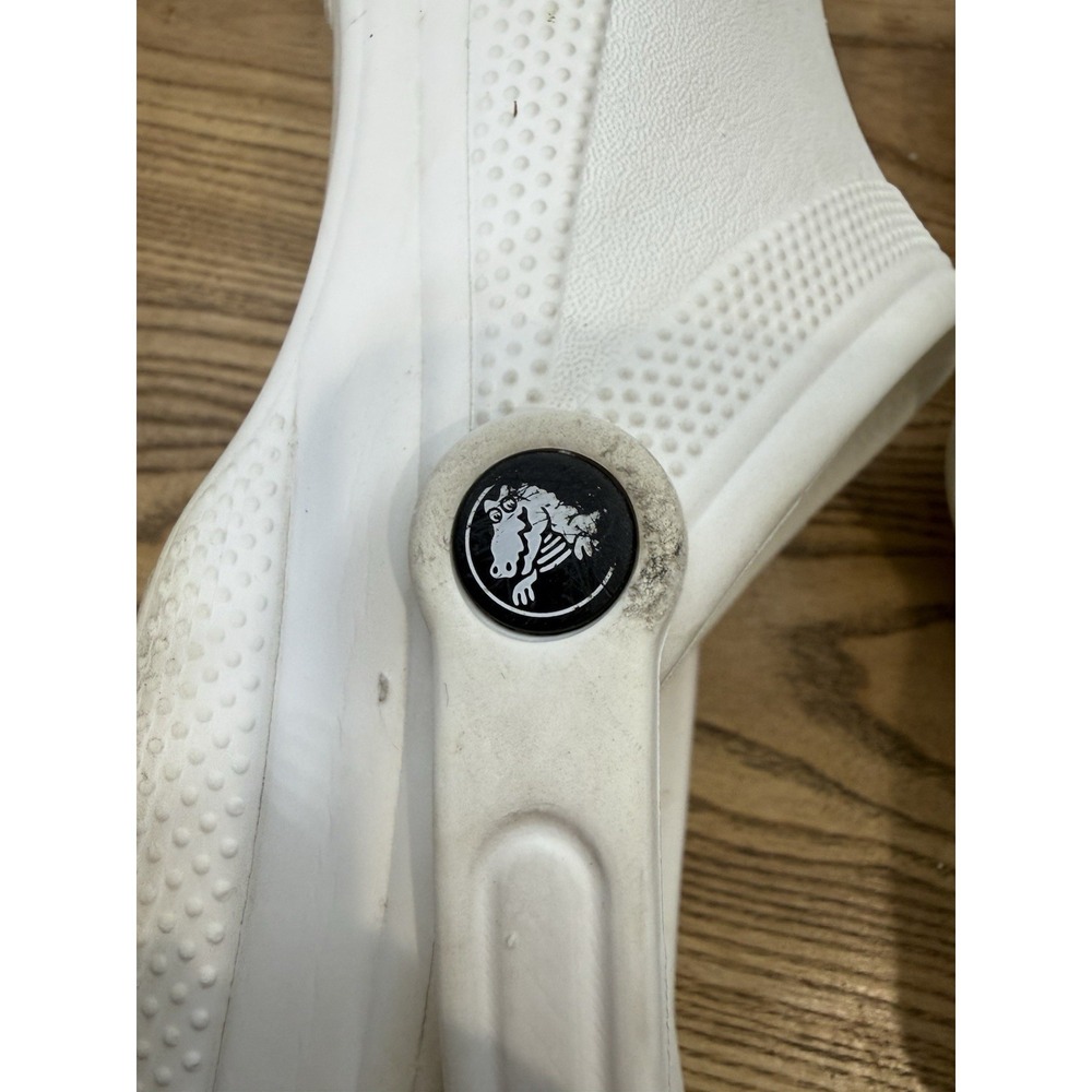 CROCS Men's White Classic Slip On Clog Shoes Size 12 Clean - Picture 6 of 8